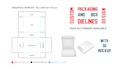 create packaging box dieline, die cut and cut lines template
