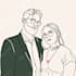 draw couple portrait wedding portrait illustration