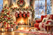 cozy christmas fireplace retreat