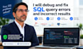 debug and fix sql query errors and incorrect results