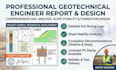 geotechnical engineer report soil analysis slope foundation design geology stamp