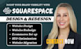 build squarespace website design, squarespace redesign, square website design