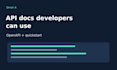 write clear API documentation with openapi and a developer quickstart