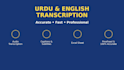 do urdu and english transcription and data entry
