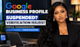 fix google business profile suspension and verification issues