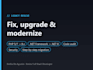fix, upgrade and modernize your legacy PHP or asp net app