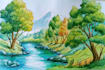 create cinematic fantasy landscape concept art