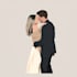draw flat minimalist wedding couple portrait