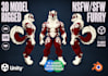 custom furry vrchat avatar 3d vrc character nsfw vtuber model with unity setup