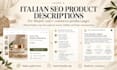 write italian SEO product descriptions for ecommerce stores