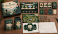create card game ui design, asset frames, board game, packaging tuck box mockup