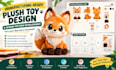 create manufacturing ready plush toy designs and sewing patterns