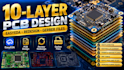 design 10 layer multilayer pcb in easyeda, pcb review, redesign and gerber files