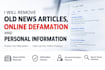 remove old news articles, online defamation and personal data information