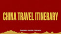 design your china travel itinerary