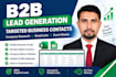 build targeted bussiness lead generation, contact list and verified emails