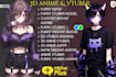 do tabletop vtuber, 3d anime model, chibi avatar, stream overlay, obs studio
