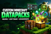 create custom minecraft java datapacks, recipes, loot tables, minecraft java