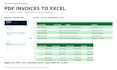 extract invoice data from PDF files into excel