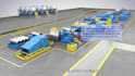 3d industrial animation warehouse automation conveyor sorting video