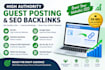 build high quality guest post backlinks for SEO and website ranking