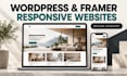 design and build a responsive wordpress or framer website