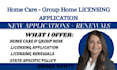 handle state licensing application, licensing renewal for home care agency