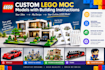 design custom lego moc models with building instructions