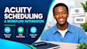 design acuity scheduling booking page and workflow automation setup