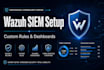 wazuh siem setup custom rules and dashboards