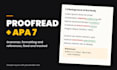 proofread, format and fix apa 7 referencing in your report or document