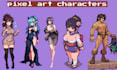 pixel art sprite sheet pixel art animation 8bits 16bits anime sprite video game