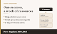 turn your sermon into a blog article, discussion guide, devotional