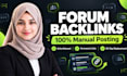 build manual forum backlinks on high traffic forums