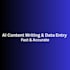 do ai assisted content writing and data entry