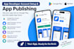 assist with google console, apple developer account setup and app publishing