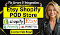 fix etsy shopify merch store pod integration printify printful product errors