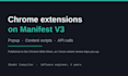 build a chrome extension with manifest v3, content scripts and api calls