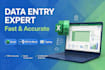 do data entry ,excel work,PDF to excel typing work