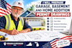 prepare garage, basement and home addition permit drawings