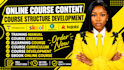 do course development, editing, curriculum, online content, trailer promotion