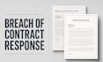 draft a formal response disputing a breach of contract