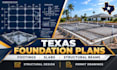 draw texas foundation plan, structural design, footings, slab, beam permit plan