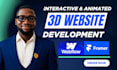 design 3d webflow website, redesign framer website, develop 3d animated website