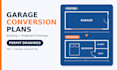 draw garage conversion plans and permit drawings