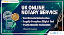 provide UK online notary, notarization and notarize documents online
