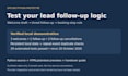 prototype lead follow up logic with duplicate and booking checks