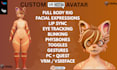 create custom 3d vrchat furry avatar for vrchat, vseeface, vtubing, warudo