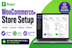 setup woocommerce products, payment gateways, shipping and checkout for stores