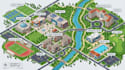 design custom school map university map facility map hotel map or realm map